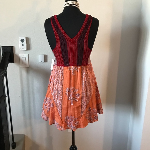 FREE PEOPLE Boho Crochet Mini Dress - Picture 6 of 9